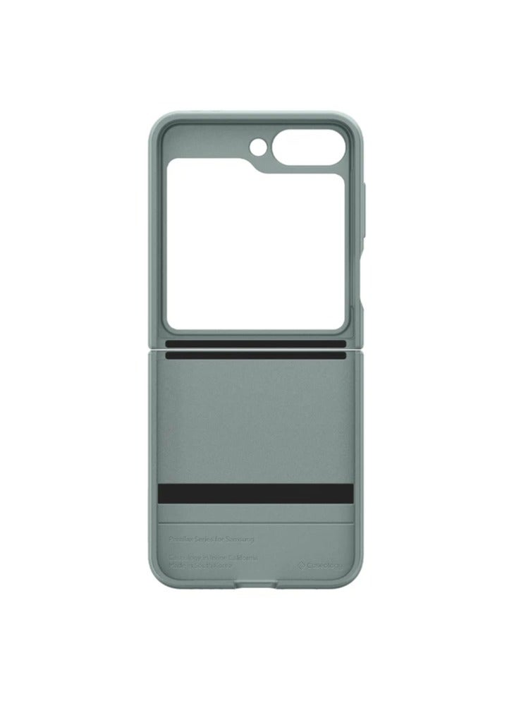 Caseology Parallax 3D Ergonomic Pattern Protective Case Compatible with Samsung Galaxy Z Flip 6 Case (2024) -Sage Green