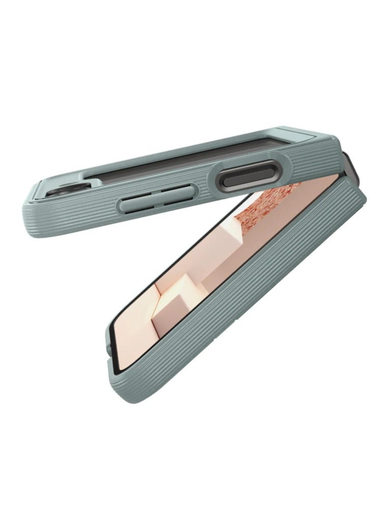 Caseology Parallax 3D Ergonomic Pattern Protective Case Compatible with Samsung Galaxy Z Flip 6 Case (2024) -Sage Green