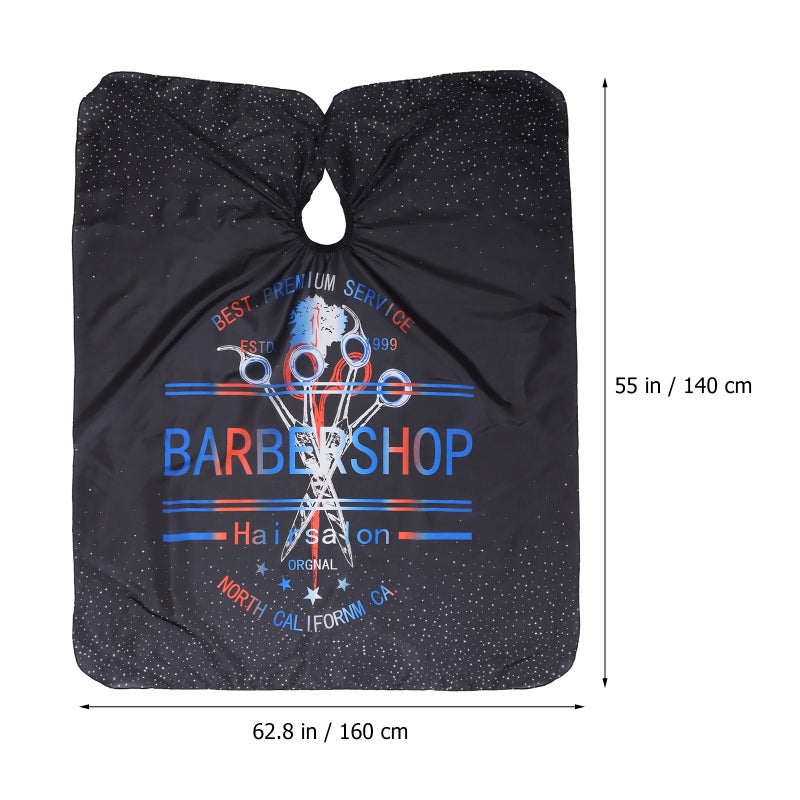 Hair Cutting Cape Barber Professional Hair Cutting For Men Black 160X140X1cm Protect Clothing 1Pcs - Image 2