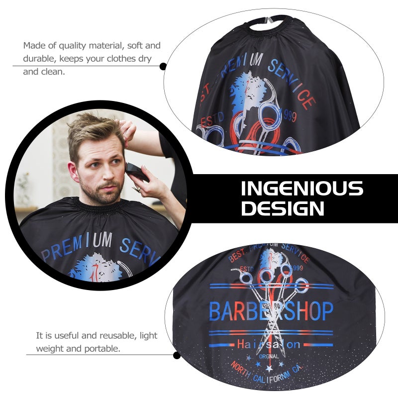 Hair Cutting Cape Barber Professional Hair Cutting For Men Black 160X140X1cm Protect Clothing 1Pcs - Image 4