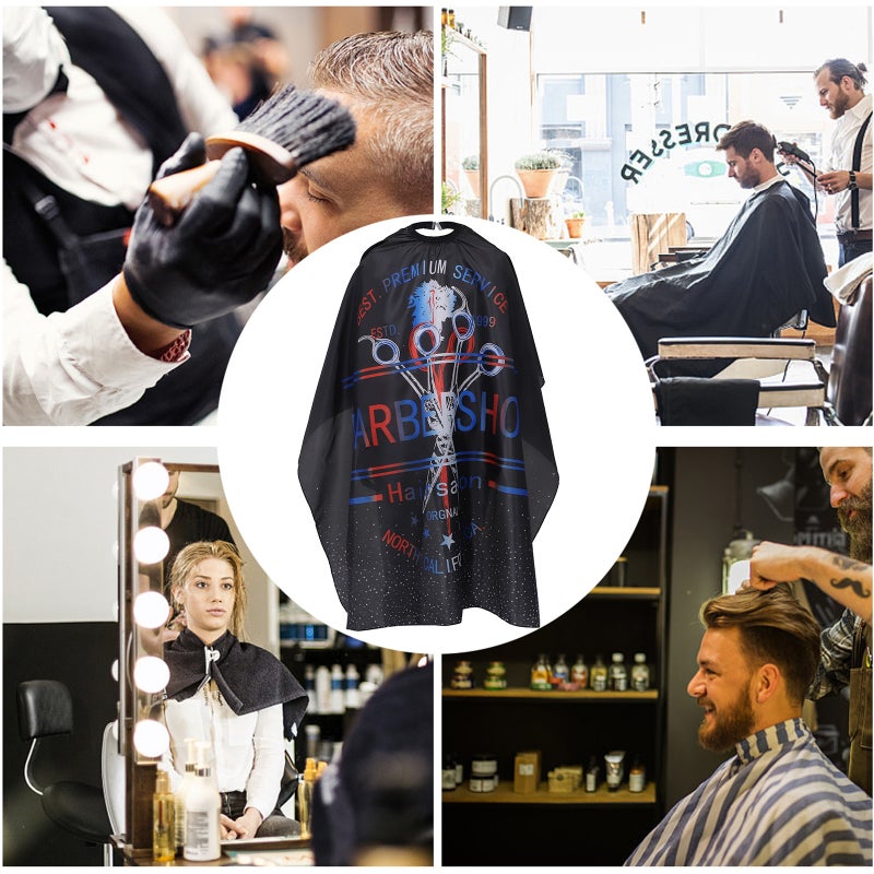 Hair Cutting Cape Barber Professional Hair Cutting For Men Black 160X140X1cm Protect Clothing 1Pcs - Image 5