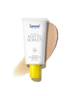 Mineral Mattescreen Spf 40  45 Ml  100% Mineral Oilfree Broad Spectrum Sunscreen  Smooths Skin’S Appearance Minimizes Pores & Controls Shine  Water & Sweat Resistant