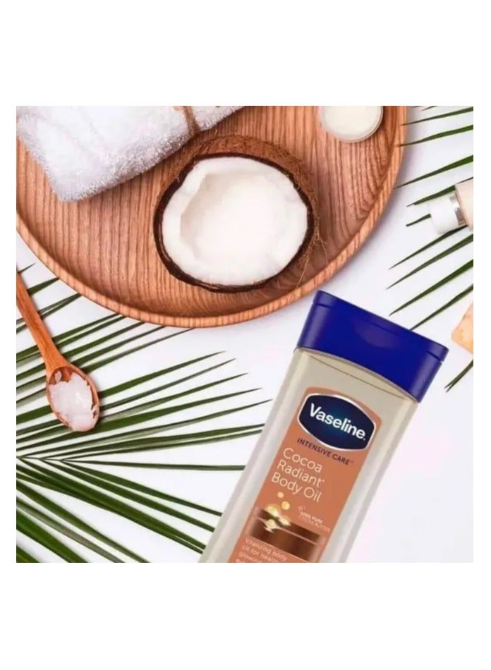 Vaseline Intensive Care Cocoa Radiant Body Oil White 400ml - Image 1