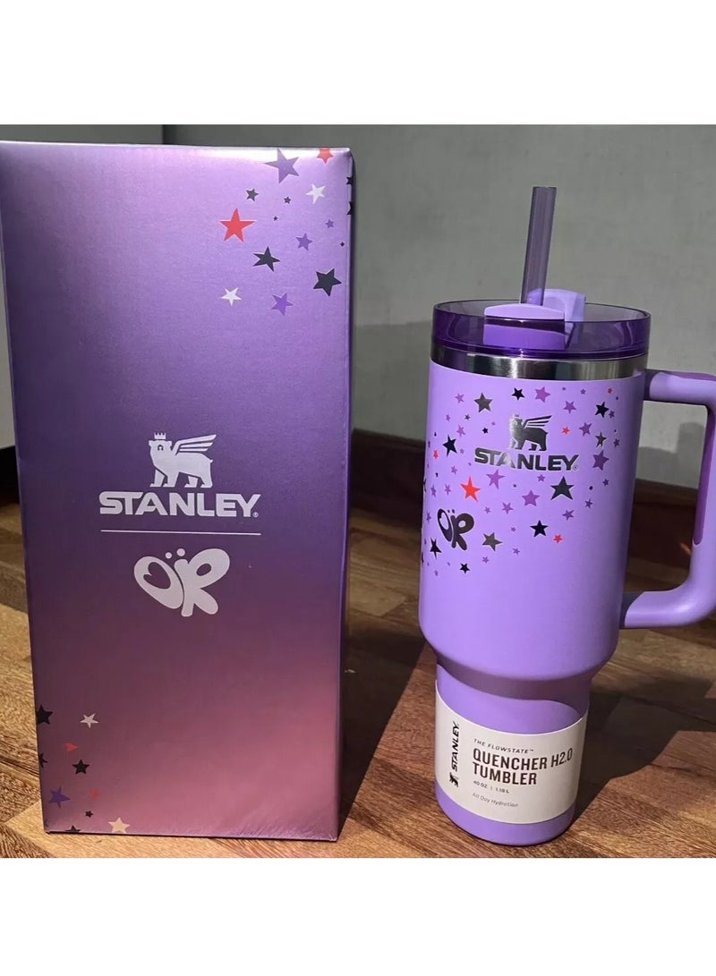 Stanley Olivia Rodrigo x Stanley 40oz Hydration Tumbler – Limited Edition Vacuum Insulated Stainless Steel Travel Mug with Leak-Resistant FlowState Lid, Reusable Straw & Easy-Carry Handle – Keeps Drinks Ice Cold or Hot for Hours – Stylish Gift for Fans, Coffee, Tea, and Daily Hydration - Image 1