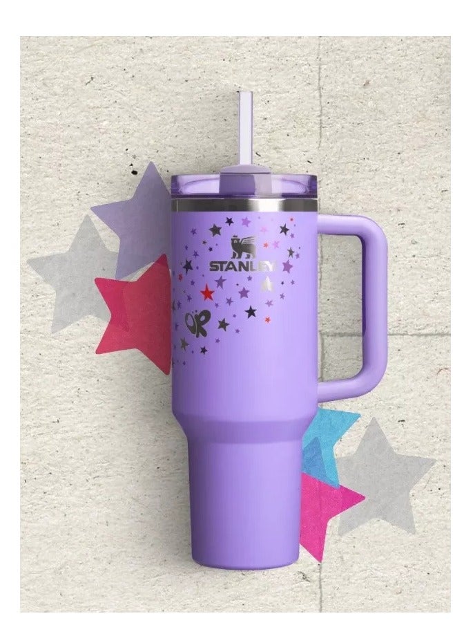 Stanley Olivia Rodrigo x Stanley 40oz Hydration Tumbler – Limited Edition Vacuum Insulated Stainless Steel Travel Mug with Leak-Resistant FlowState Lid, Reusable Straw & Easy-Carry Handle – Keeps Drinks Ice Cold or Hot for Hours – Stylish Gift for Fans, Coffee, Tea, and Daily Hydration - Image 2