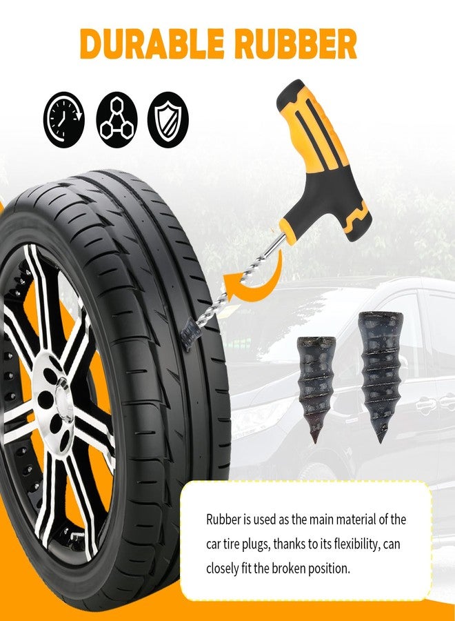 YGDMD 30PCS Car Tire Plug Kit,Essential Car Emergency Flat Tire Repair Kit Contains Drill/Rubber Repairs Screws/Cars Tires Repair Plugs,Professional Tubeless Tires Patch Kits for Cars - Image 4