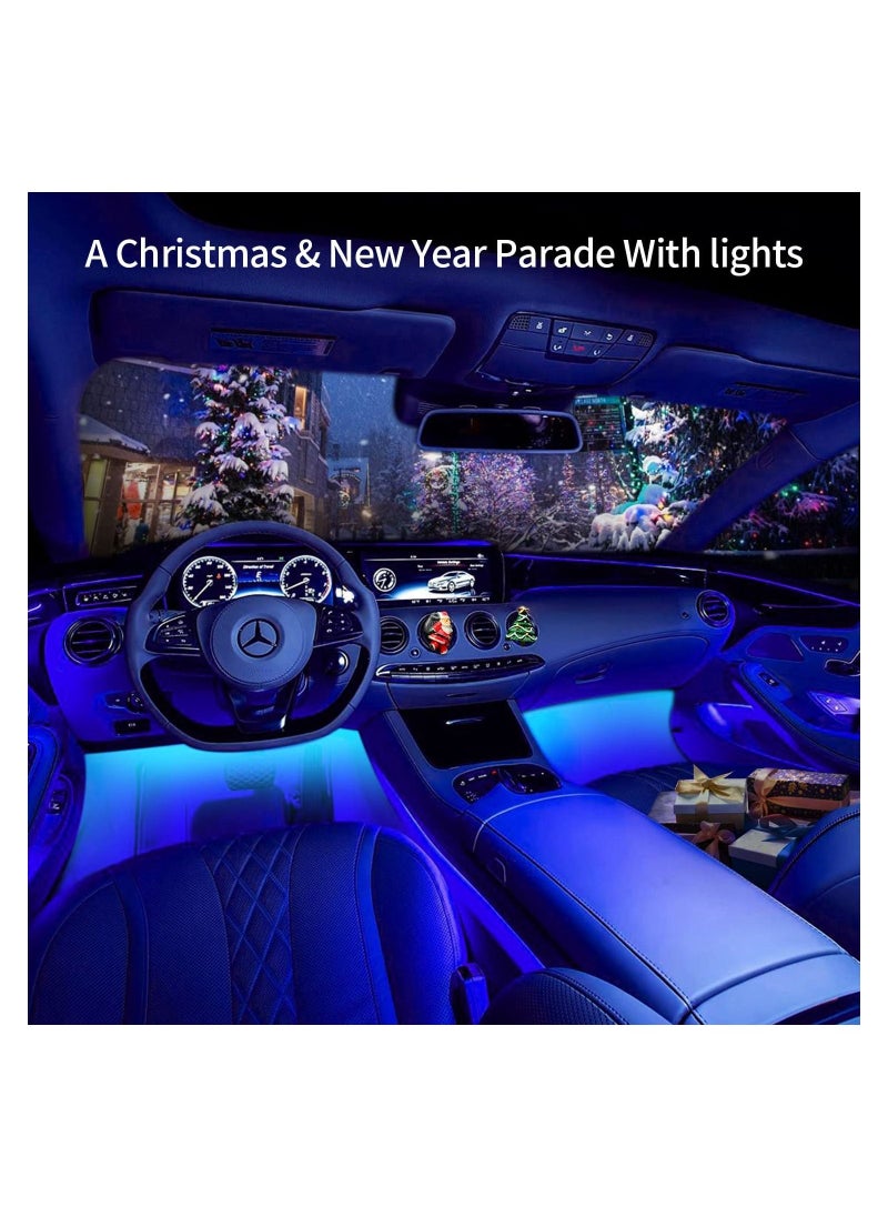 Sumkyle - RGB LED Interior Car Lights APP Control Smart Car Lights with DIY & Music Mode Waterproof Interior Car Lights with 4 PCS 72LEDS RGB Under Dash Car LED Lights with Car Charger DC 12V - Image 1
