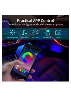 RGB LED Interior Car Lights APP Control Smart Car Lights with DIY & Music Mode Waterproof Interior Car Lights with 4 PCS 72LEDS RGB Under Dash Car LED Lights with Car Charger DC 12V - pzsku/Z2E00B5C7F9CFF2837FCFZ/45/_/1661396516/790d620a-f404-4492-abaf-f2a3e19ce0e4