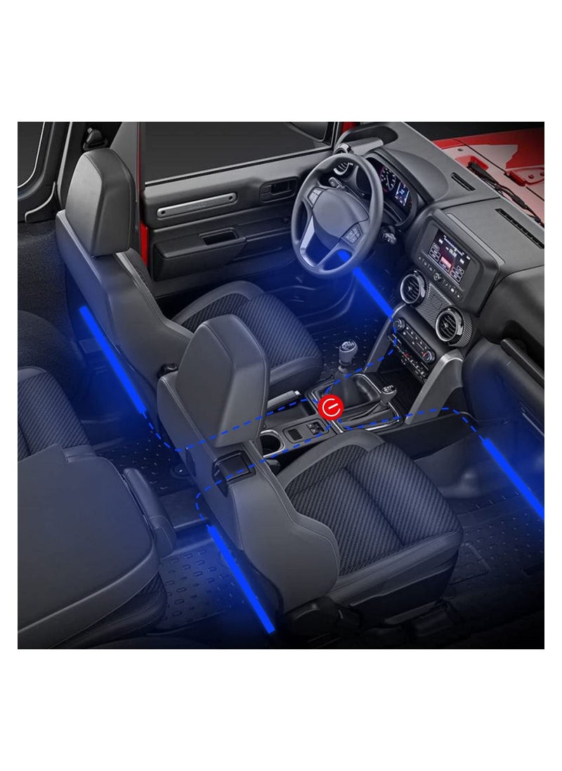 Sumkyle - RGB LED Interior Car Lights APP Control Smart Car Lights with DIY & Music Mode Waterproof Interior Car Lights with 4 PCS 72LEDS RGB Under Dash Car LED Lights with Car Charger DC 12V - Image 1