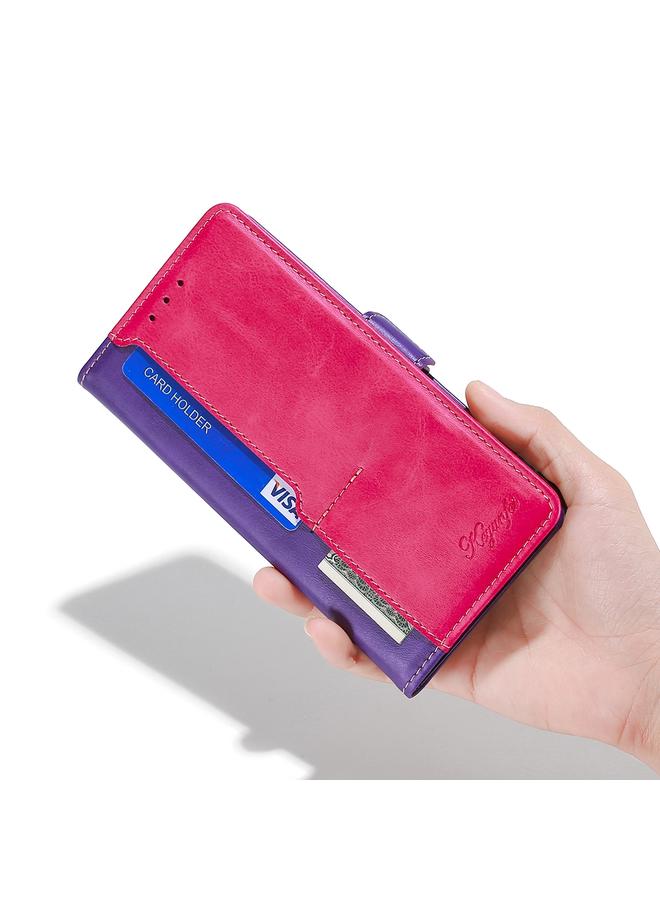 S-TOP Case For Samsung Galaxy M52 5G Retro Texture Contrast Color Buckle Horizontal Flip Leather Case with Holder - Image 2