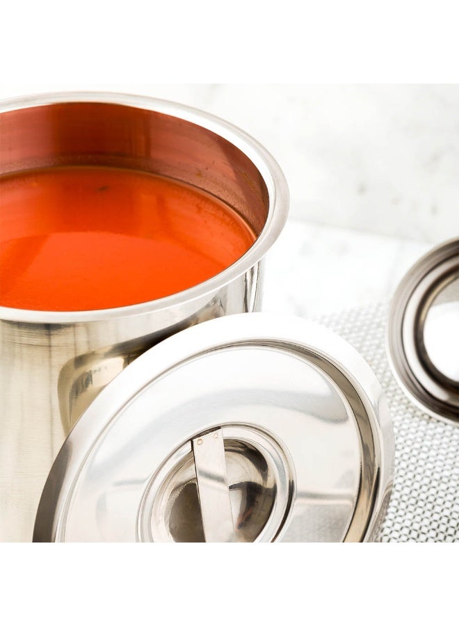 Restaurantware LID ONLY: Met Lux Lid For 4.25 Quart Bain Marie, 1 Stainless Steel Lid For Bain Marie Pot - Built-In Handle, Pot Sold Separately  - Image 3