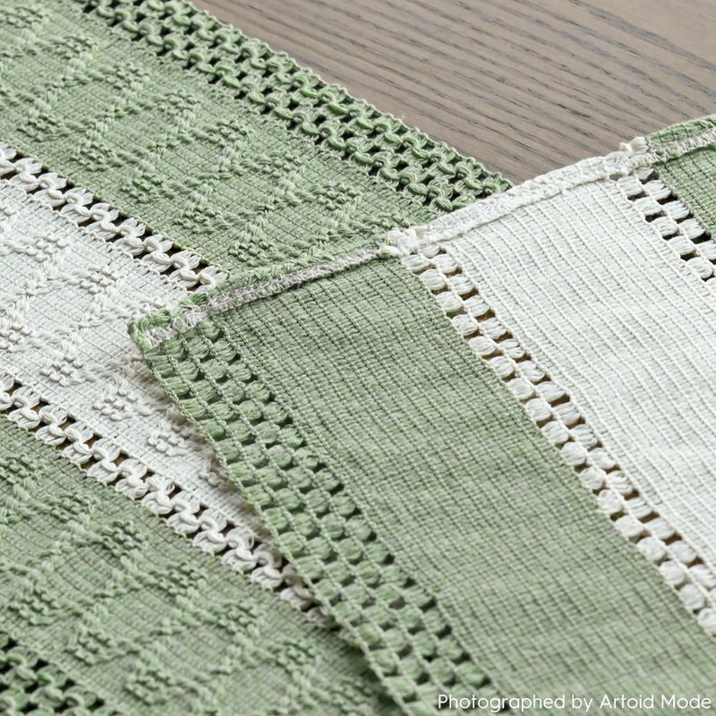 Artoid Mode Light Green Farmhouse Rustic Table Runner, Seasonal Hollow Kitchen Dining Table Decoration for Home Party Decor 12x72 Inch - Image 5