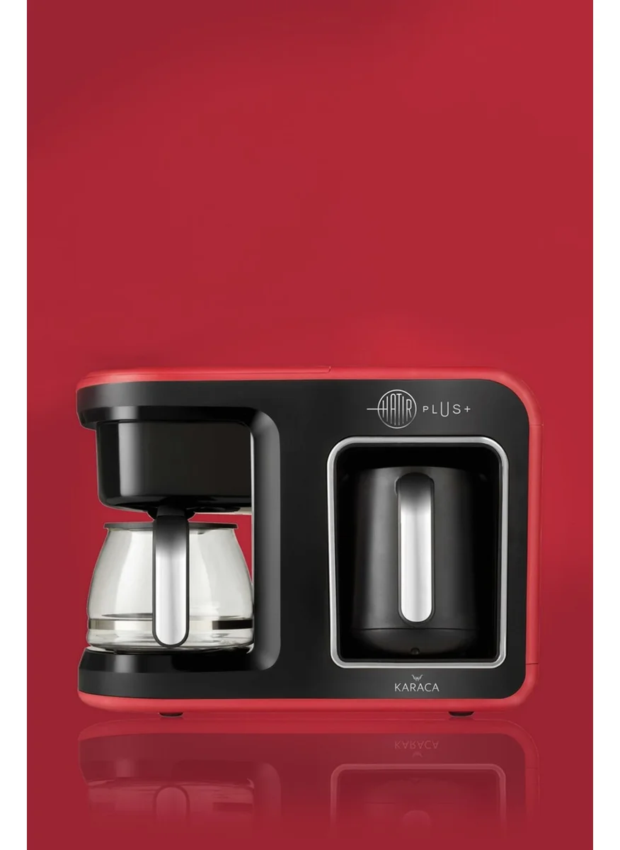 Karaca Hatır Plus 2in 1 Turkish and Filter Coffee Machine Red
