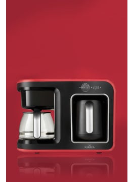 Karaca Hatır Plus 2in 1 Turkish and Filter Coffee Machine Red  - Image 1