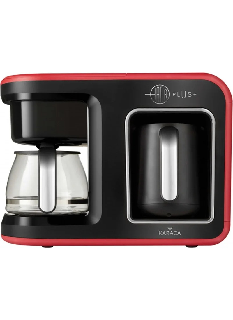 Karaca Hatır Plus 2in 1 Turkish and Filter Coffee Machine Red