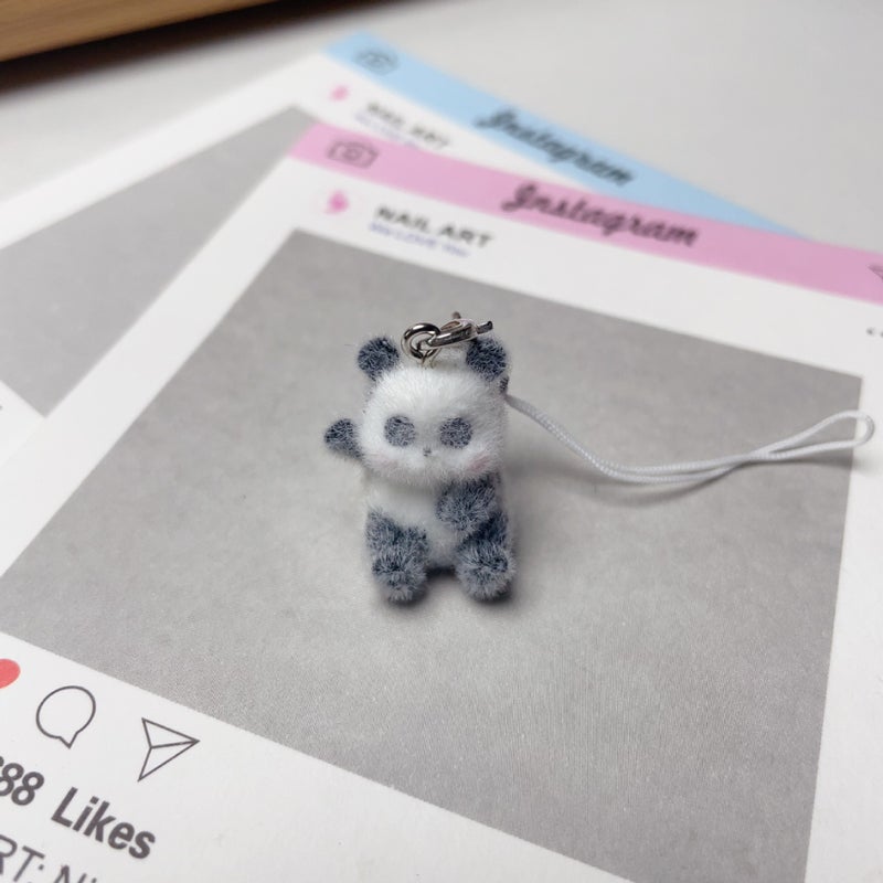 Resin Flocking Three-Dimensional Cartoon Cute Teddy Dog Key Chain Mobile Phone Pendant Diy Jewelry Pendant - Image 1