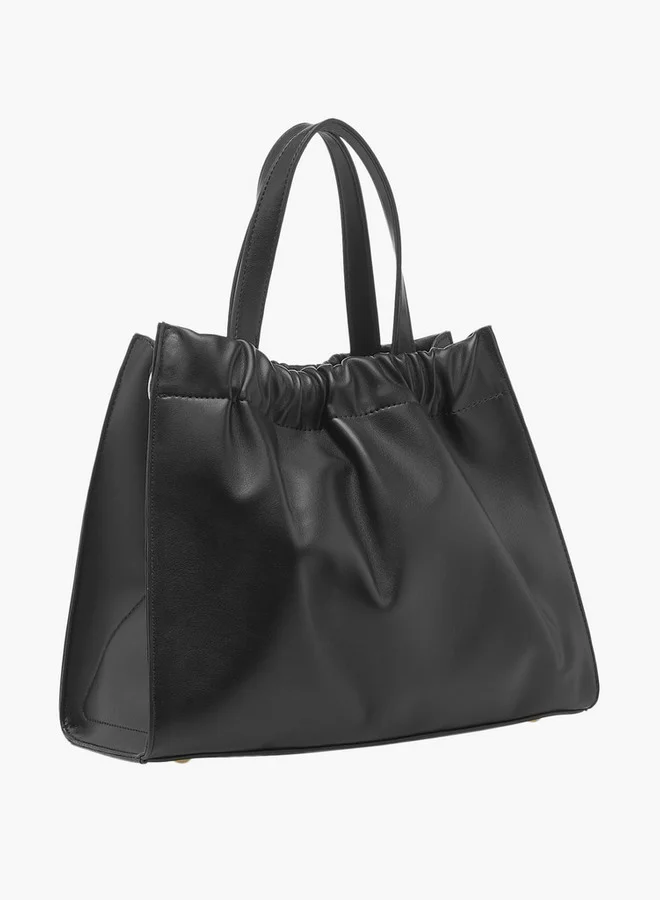 Celeste Buckle Detail Tote Bag with Adjustable Strap and Zip Closure