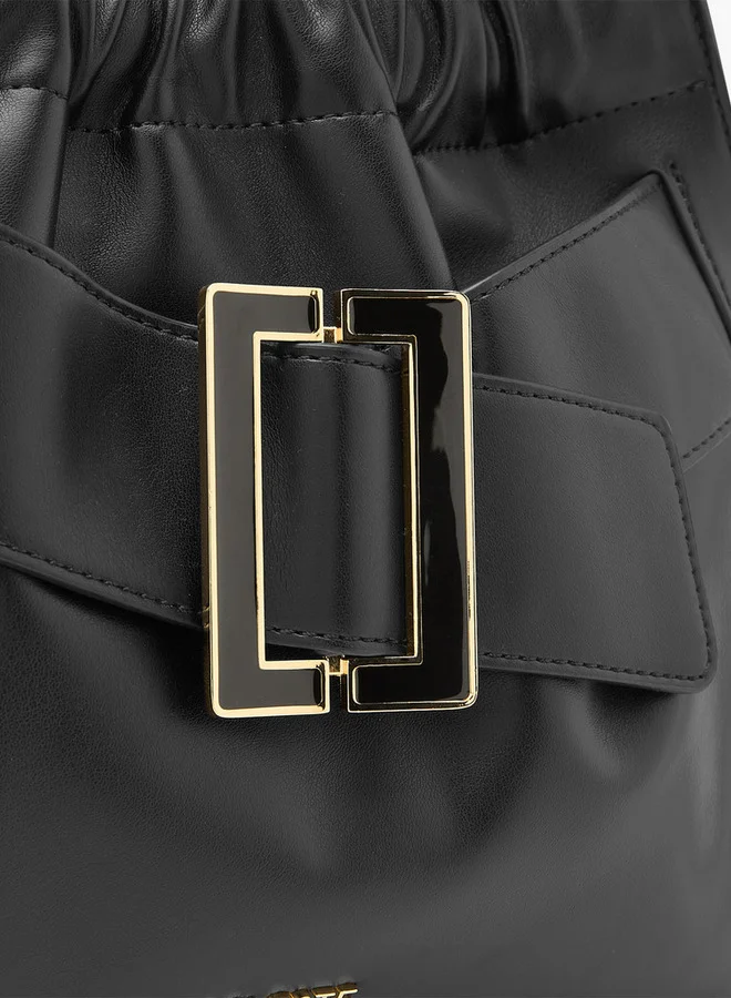 Celeste Buckle Detail Tote Bag with Adjustable Strap and Zip Closure