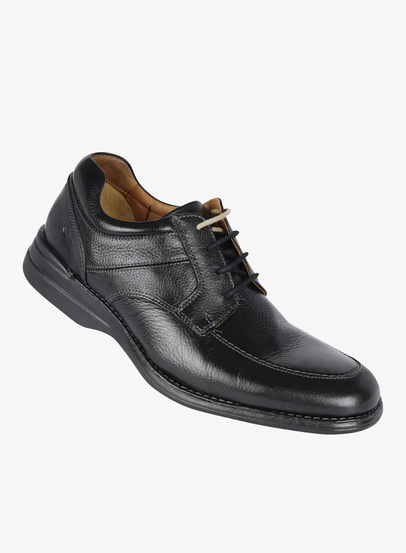 ديموكراتا حذاء رجالي جلد ديموكراتا سمارت كومفورت ماديسون أسود سهل الارتداء