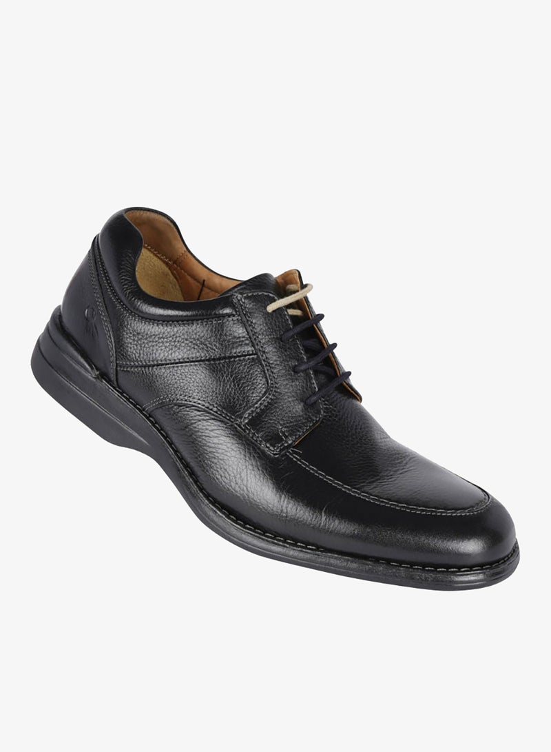 ديموكراتا حذاء رجالي جلد ديموكراتا سمارت كومفورت ماديسون أسود سهل الارتداء - Image 1