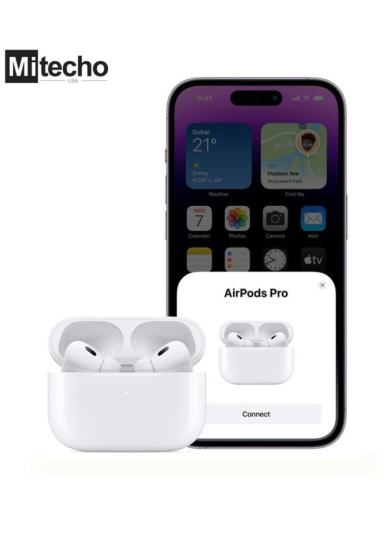 Mi techo - Mi Techo Apple iPhone 15 Pro Max full coverage privacy tempered glass screen protector and high bass wireless bluetooth earphone combo - Image 1