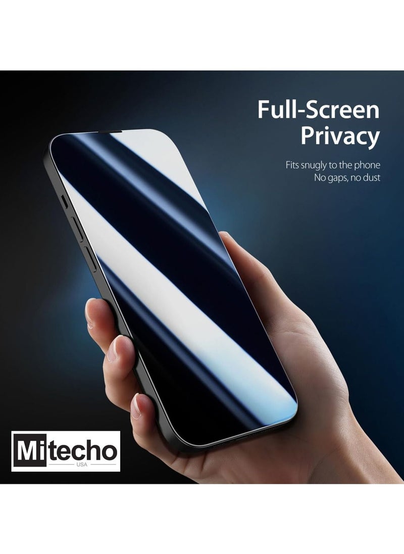 Mi techo - Mi Techo Apple iPhone 15 Pro Max full coverage privacy tempered glass screen protector and high bass wireless bluetooth earphone combo - Image 1