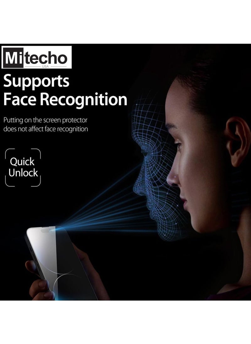 Mi techo - Mi Techo Apple iPhone 15 Pro Max full coverage privacy tempered glass screen protector and high bass wireless bluetooth earphone combo - Image 1