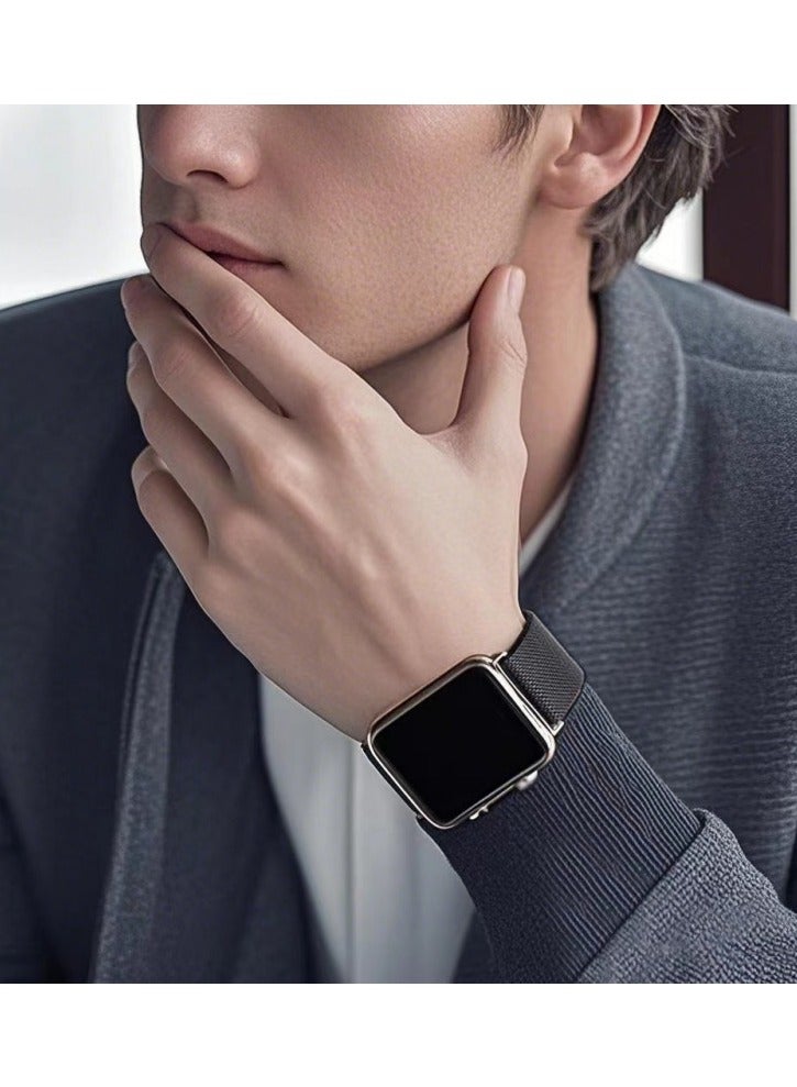 Compatible with Apple Watch,38mm/40mm/41mm/42mm(series 10) Magnetic Mesh Stainless Steel Band, Adjustable Replacement Men & Women iWatch Strap, Compatible with Series 10 9 8 7 6 5 4 3,SE,Ultra,Black  - Image 4