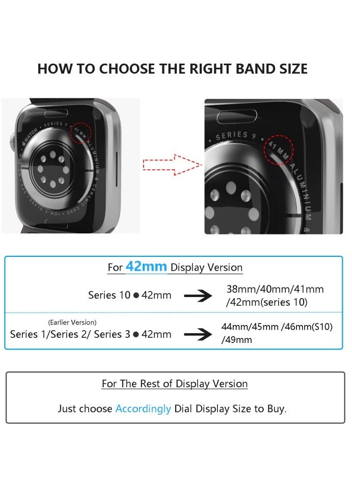 Compatible with Apple Watch,38mm/40mm/41mm/42mm(series 10) Magnetic Mesh Stainless Steel Band, Adjustable Replacement Men & Women iWatch Strap, Compatible with Series 10 9 8 7 6 5 4 3,SE,Ultra,Black  - Image 5