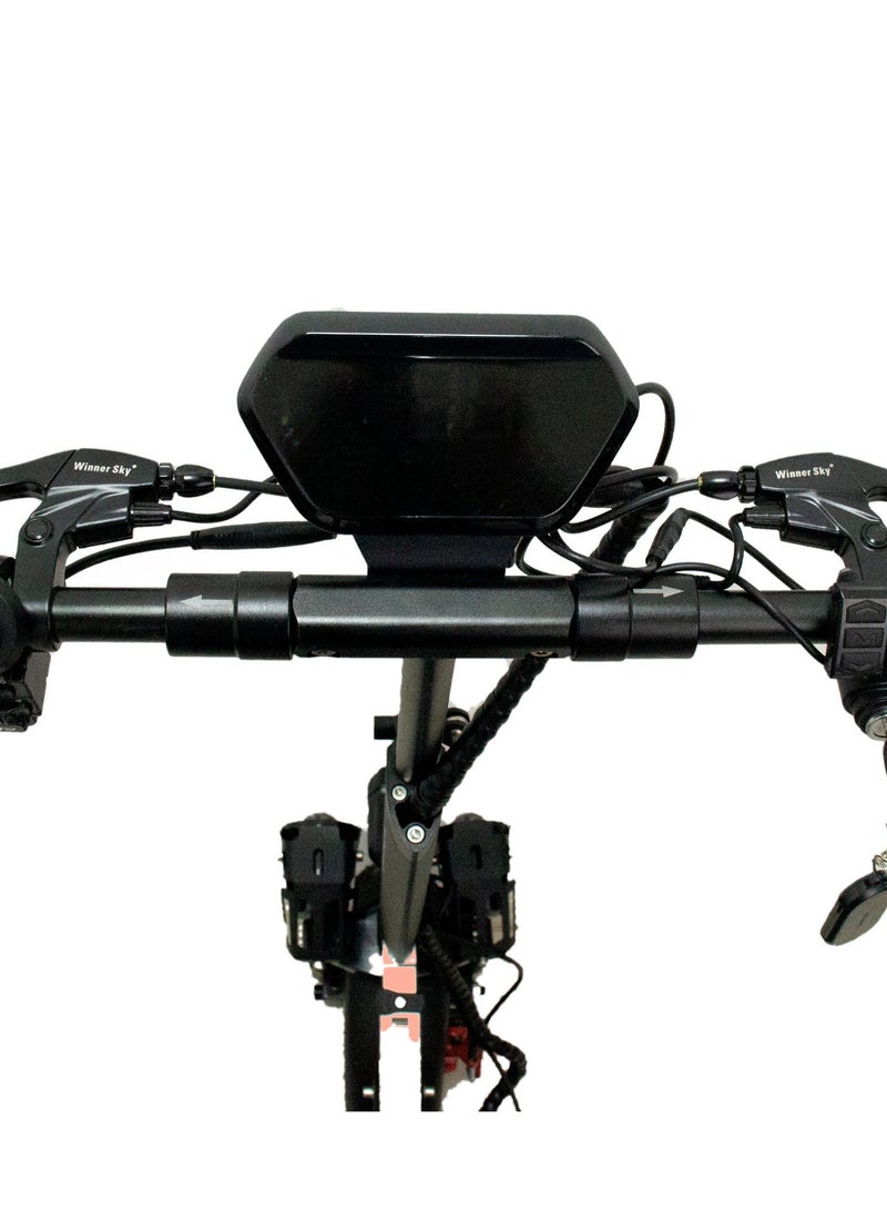 وينر سكاي سكوتر Winner Sky E10 Pro (PLUS) الكهربائي يبدو رائعًا! البطارية بسعة 36V 13AH تمنحك مدى يصل إلى 30-35 كم، مما يجعله مناسبًا للتنقلات القصيرة أو للرحلات الترفيهية. - Image 3
