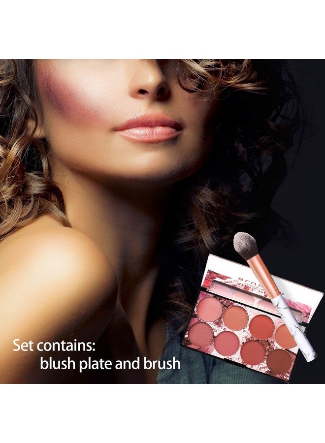 NewBang 8 Colors Blush Palette Matte Mineral Blush Powder Bright Shimmer Face Blushcontour And Highlight Blush Paletteprofessional Facial Beauty Cosmetic Makeup Blush - Image 3
