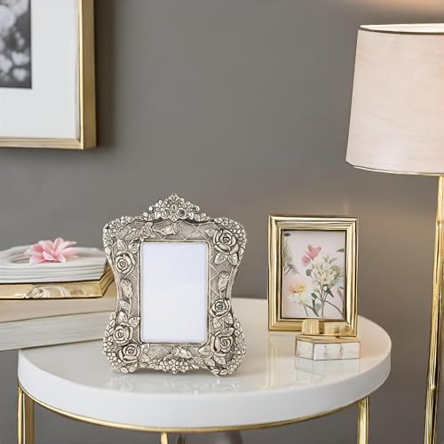 Lavanaya Silver® – Antique Silver Plated 5x7 Photo Frame with Velvet Gift Box | Elegant Keepsake for Wedding, Anniversary, Birthday & Rakhi - Image 4