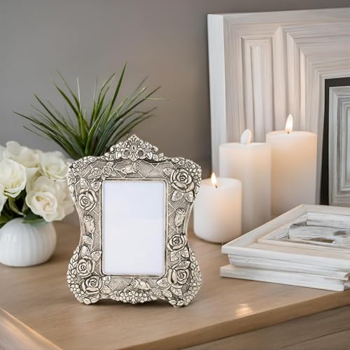 Lavanaya Silver® – Antique Silver Plated 5x7 Photo Frame with Velvet Gift Box | Elegant Keepsake for Wedding, Anniversary, Birthday & Rakhi - Image 3