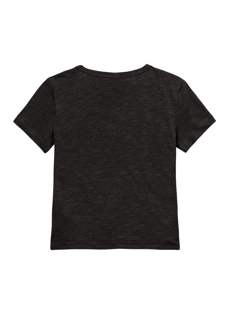 MINOTI Boys T-shirt with button placket grey - Image 2