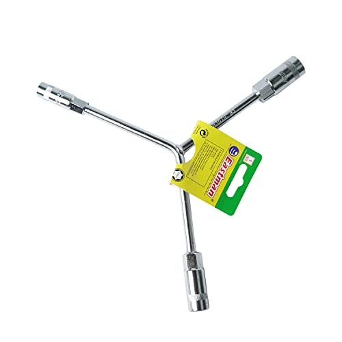 Eastman Y-Handle Socket Wrenches Set Of 1 Pcs, 8X10X12 Mm, Chrome Vanadium Steel & Knurled Sockets Satin Finish Selected Allow Steel Handle Tools (E-2220) - Image 1
