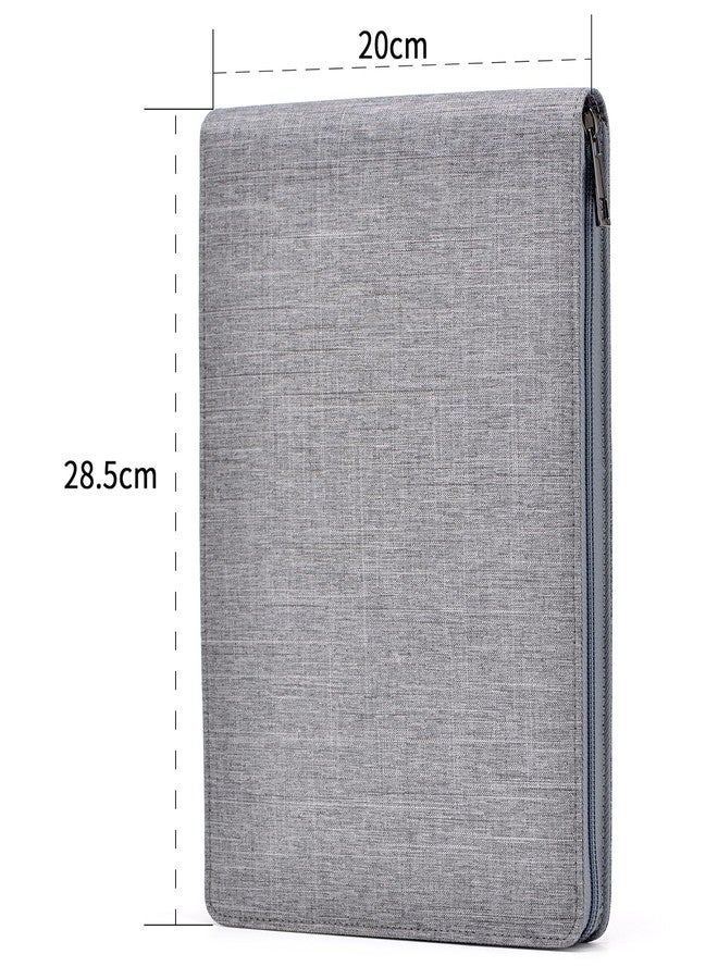 Asvine 24 Fountain Pen Case Gray Organizer Bag - Premium Waterproof Canvas Pen Display Holder, Individual Slot Zippered Style Storage Case - Image 5