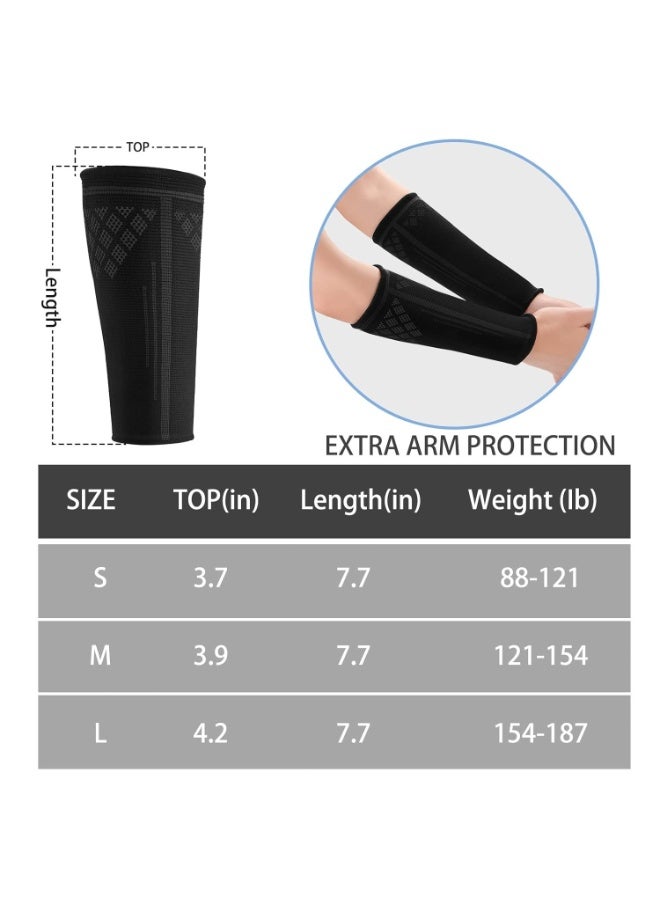 هومستر 1 زوج كرة الطائرة ذراع الأكمام ضغط الرياضة ذراع الأكمام ، تمرير حماية الأسلحة ، ملفوفة ، أسود - Image 5