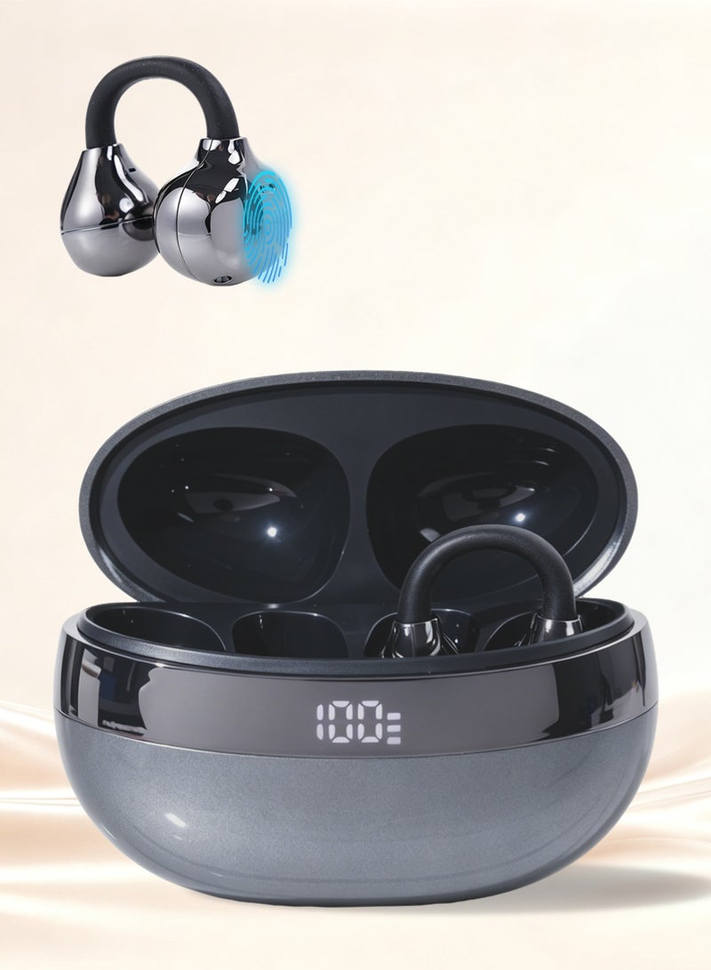 ISKU Open Ear Clip Headphones Wireless Bluetooth Earphones Bluetooth 6.0 OWS Earbuds ENC call TWS Headphones for Sports Travel Classes Work - Image 1