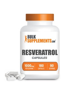 Com Resveratrol Capsules Resveratrol Supplement Resveratrol 1000Mg Resveratrol Antioxidant Polygonum Cuspidatum Antioxidants Source 2 Capsules Per Serving 180 Capsules