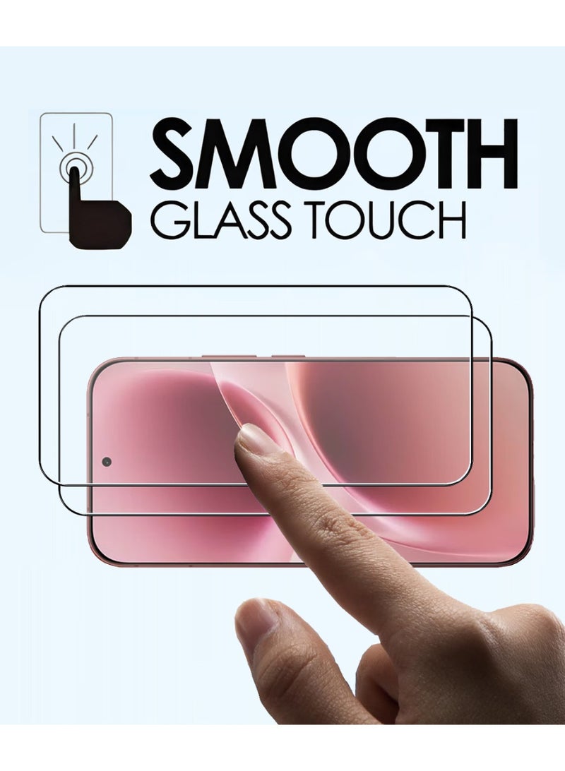 Yunpy [2+1 Packs] for Vivo V70 Tempered Glass Screen Protector with Camera Lens Film, Including 2 Pack Front Glass and 1 Pack Camera Lens Film, 9H Hardness HD Clear Anti-Scratch Anti-Fingerprint Bubble-Free Case Friendly Screen Protector - Image 4