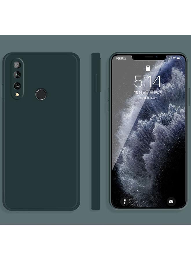 اس-توب جراب لهاتف Huawei Enjoy 10 Plus بلون سادة من السيليكون السائل المقلد بحافة مستقيمة وغطاء حماية كامل مقاوم للسقوط - Image 1