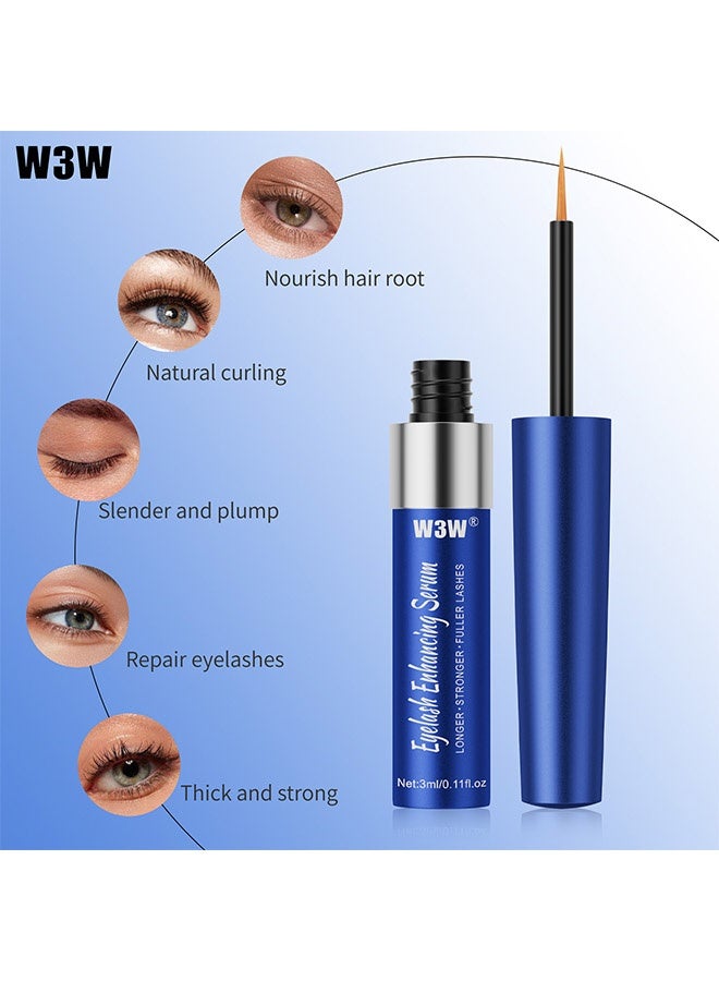 W3W Eyelash Enhancing Serum ，Gentle Nourishing Lash Serum ，Enhancing Eyelash Serum for Longer 、Natural、 Thicker 、Fuller Stronger Lashes ，No Irritating Lash Growth Serum 3ml - Image 4