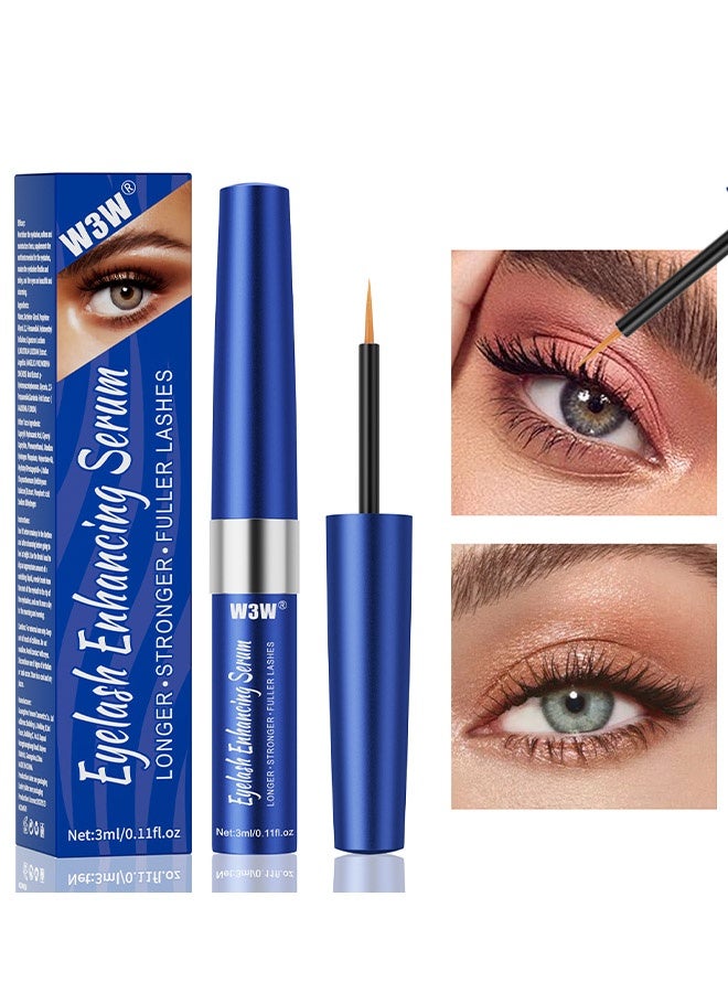 W3W Eyelash Enhancing Serum ，Gentle Nourishing Lash Serum ，Enhancing Eyelash Serum for Longer 、Natural、 Thicker 、Fuller Stronger Lashes ，No Irritating Lash Growth Serum 3ml - Image 1