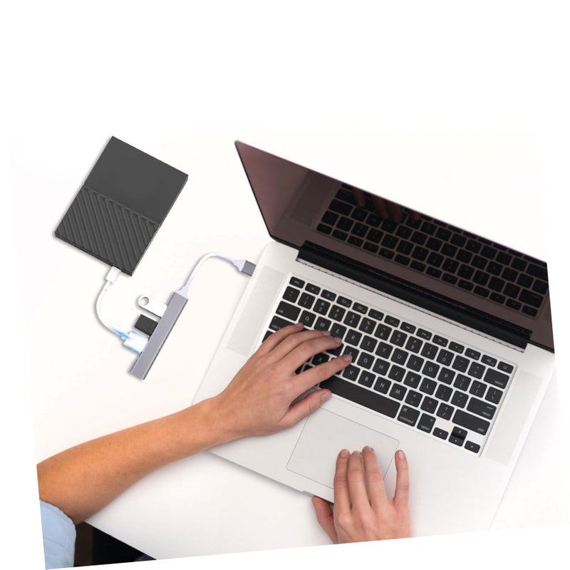 محور USB من سبائك الألومنيوم، مقسم منفذ بيانات عالي السرعة، متوافق مع لوحة المفاتيح والفأرة للكمبيوتر المحمول - Image 4