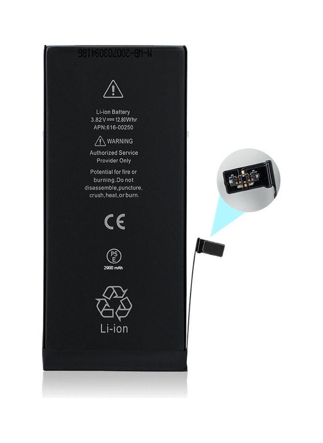 2900mAh High-Capacity Replacement Battery for iPhone 7 Plus – Black | Li-ion Rechargeable Internal Battery with Flex Cable | Long-Lasting Power, Safe & Durable | Compatible with iPhone 7 Plus Models