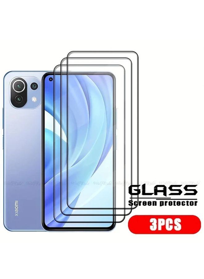 3pcs Tempered Glass Screen Protector for Compatible Models HD Full Screen Black Edge - Image 1