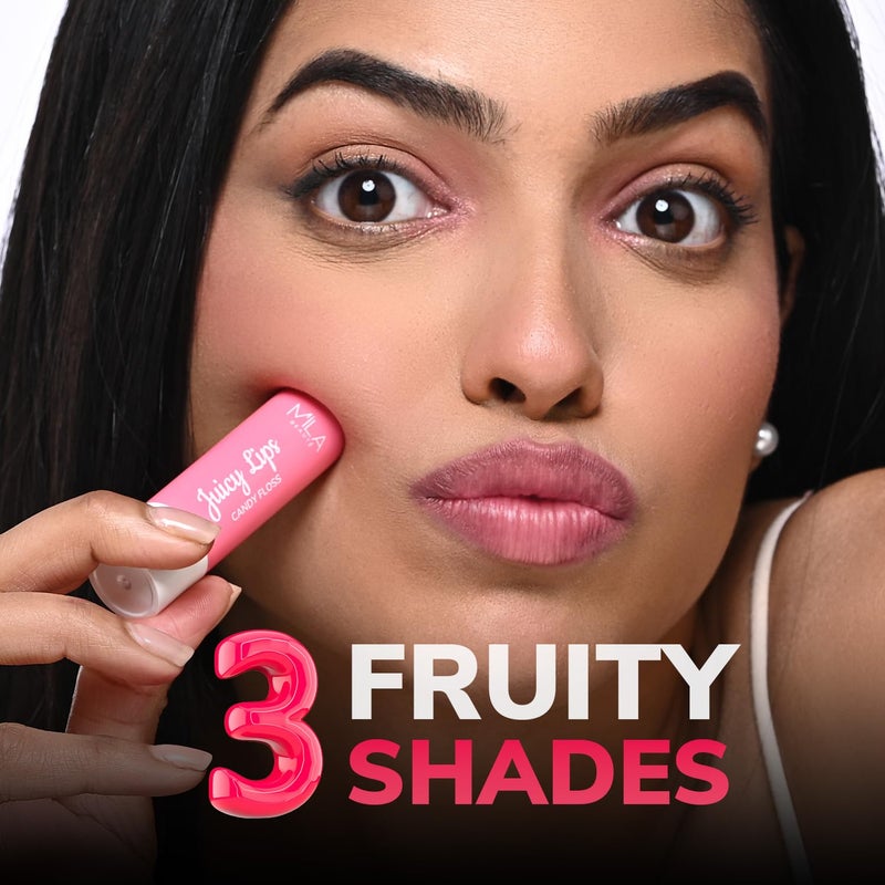 Mila Beaute مجموعة بلسم الشفاه الملون مع ترطيب لمدة 12 ساعة و SPF 15 | زيت اللوز | مرطب ومغذي | للشفاه الجافة والمتشققة | عبوة من 3، متنوعة - Image 4