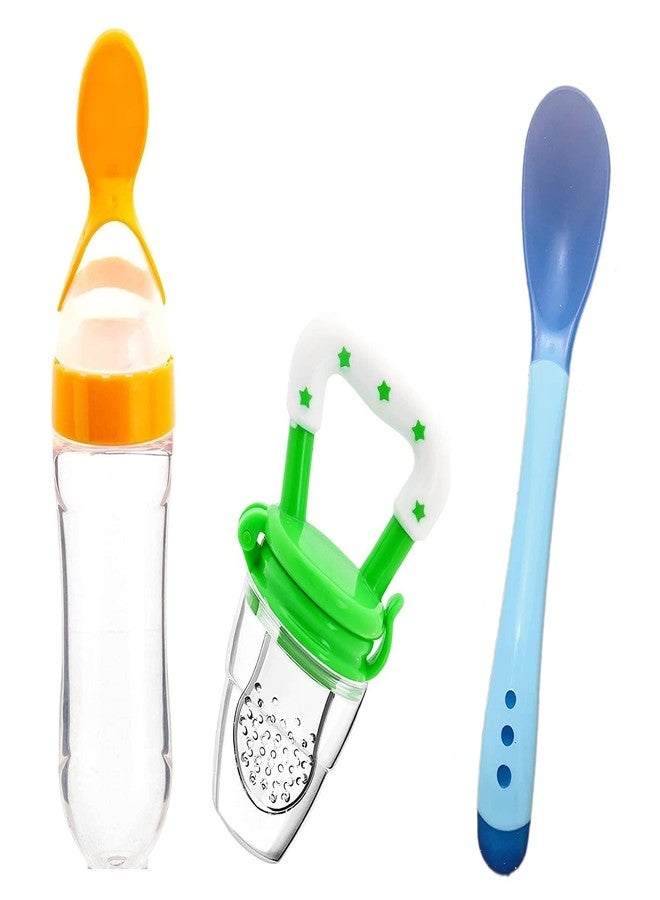 Aplam Chaplam Baby Fruit Nibbler Fruit Feeder/Baby Fruit Nipple/Pacifier for 4 Months + Babies Baby Feeding Set (Multicolor17) - Image 1