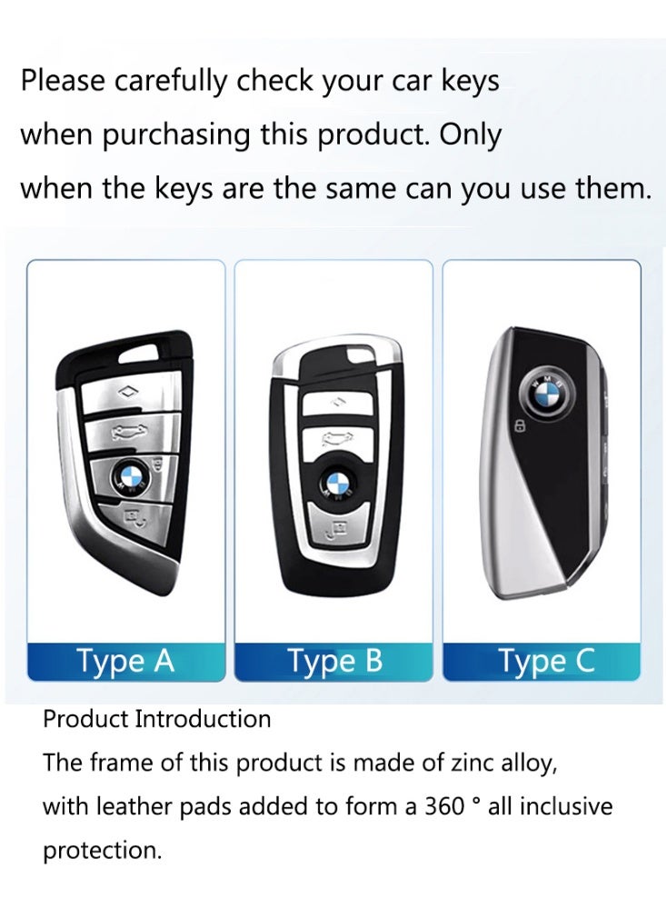 BMW High end car key protection cover suitable for BMW 5 Series/5257/3 Series 330/i7X1X3X5X6X7 car key shell case - Image 2