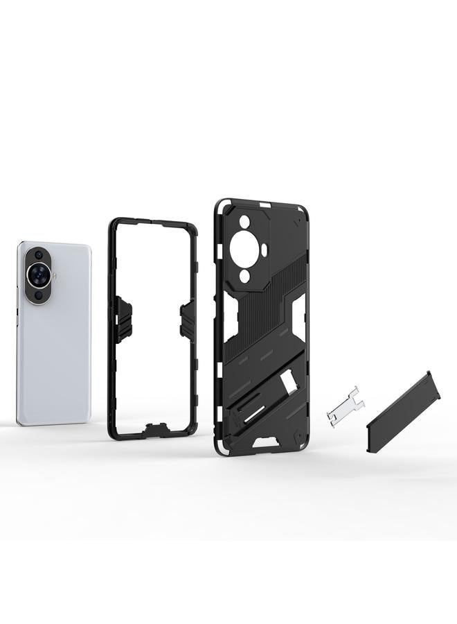 S-TOP Case For Huawei nova 11 Pro 4G Punk Armor 2 in 1 PC + TPU Phone Case with Holder - Image 5